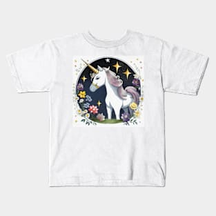 logo of a unicorn, depicted in a cartoon style Kids T-Shirt